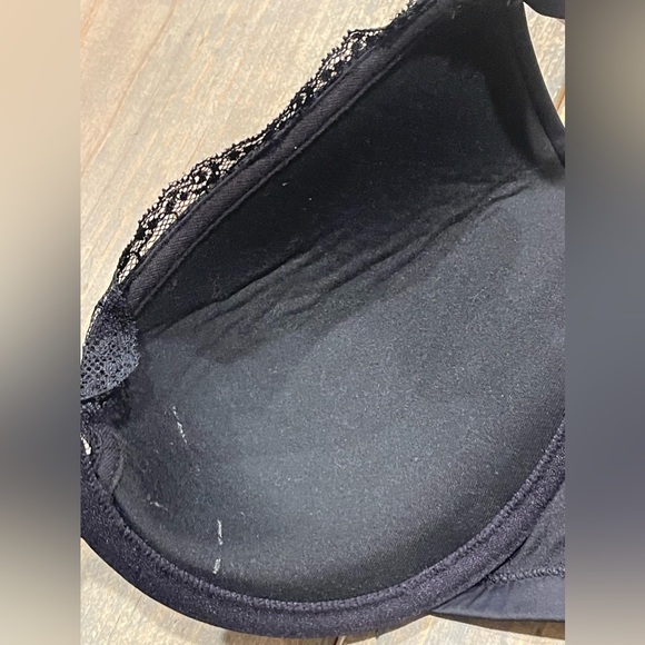 NWT Maidenform Women’s Solid Black Extra Coverage T-Back Bra Sz: 34C DM9502 - Picture 6 of 8